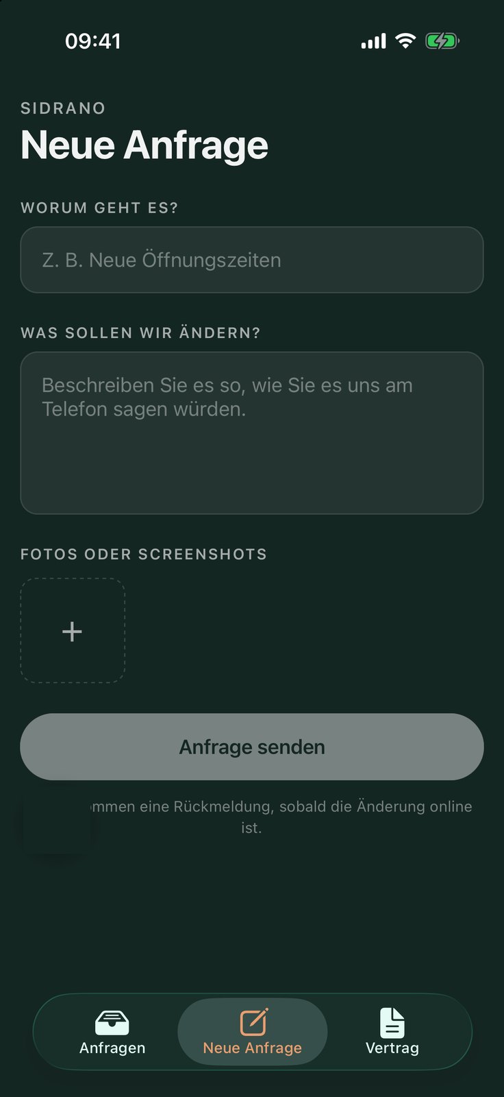 iPhone: Änderung melden, mit Foto