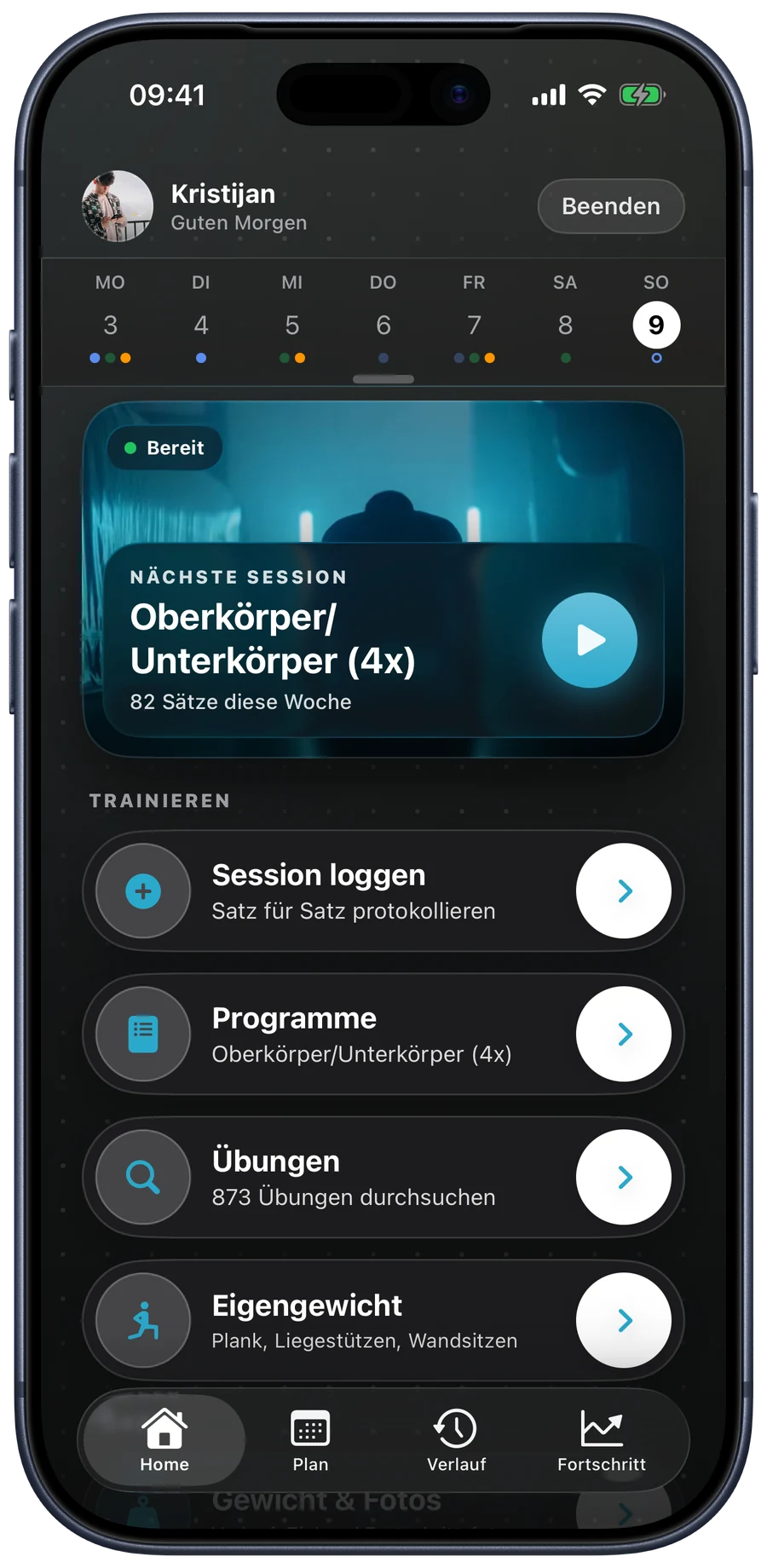 iOS-App für Gesundheit und Training