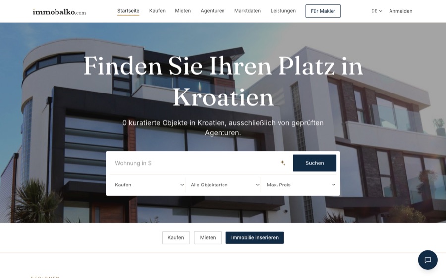 Immobalko, Immobilienportal für Kroatien